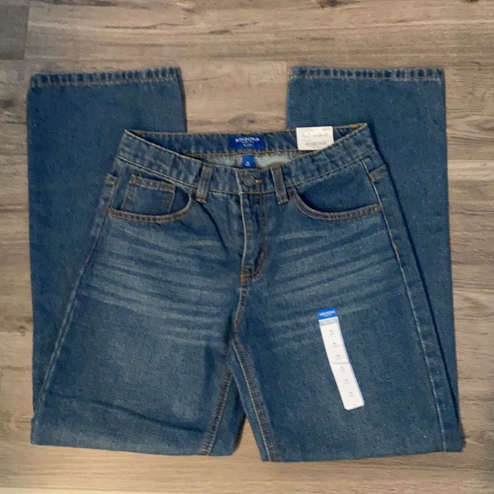 ✅ NWT ARIZONA JEAN CO Denim Outdoor Blue Jeans Size 16 Regular Relaxed Fit
